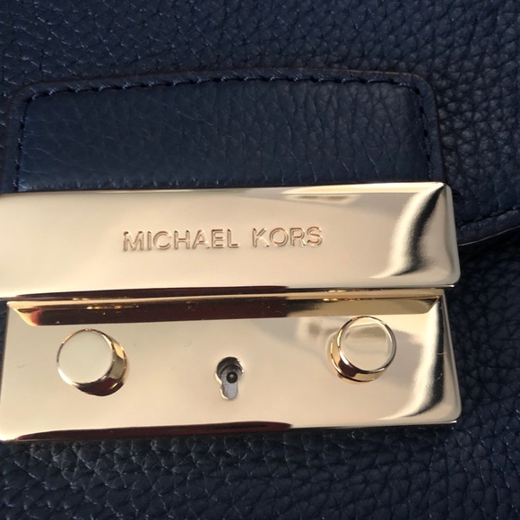 Michael Kors Navy Blue Satchel - Picture 5 of 8